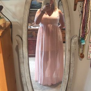 Light pink maxi dress size XL